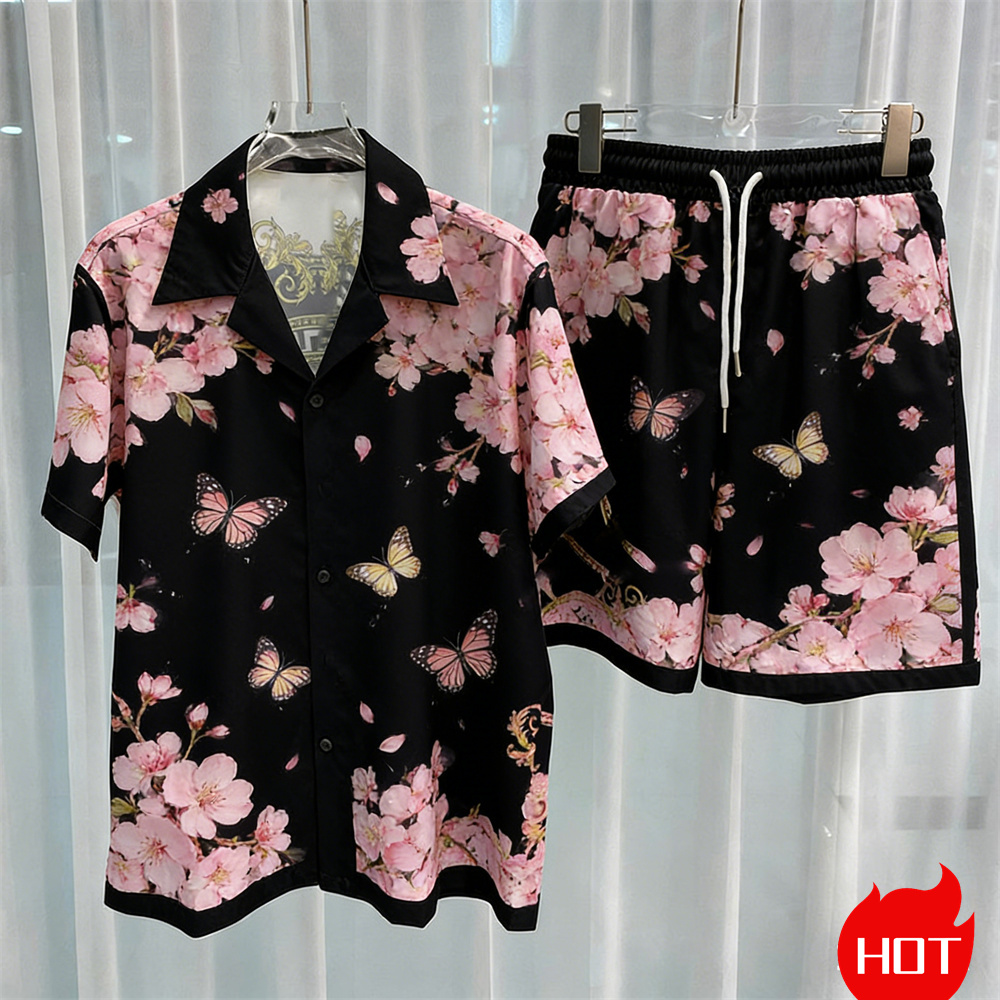 Men'S Fashion Videos - Digital printed men's set fashion two-piece