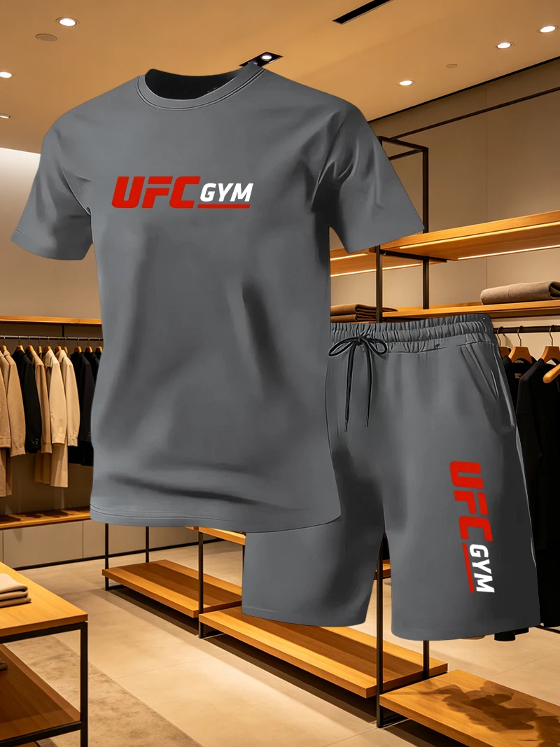 Men'S Fashion Videos - Men's Fashion T-shirt Shorts UFC Casual