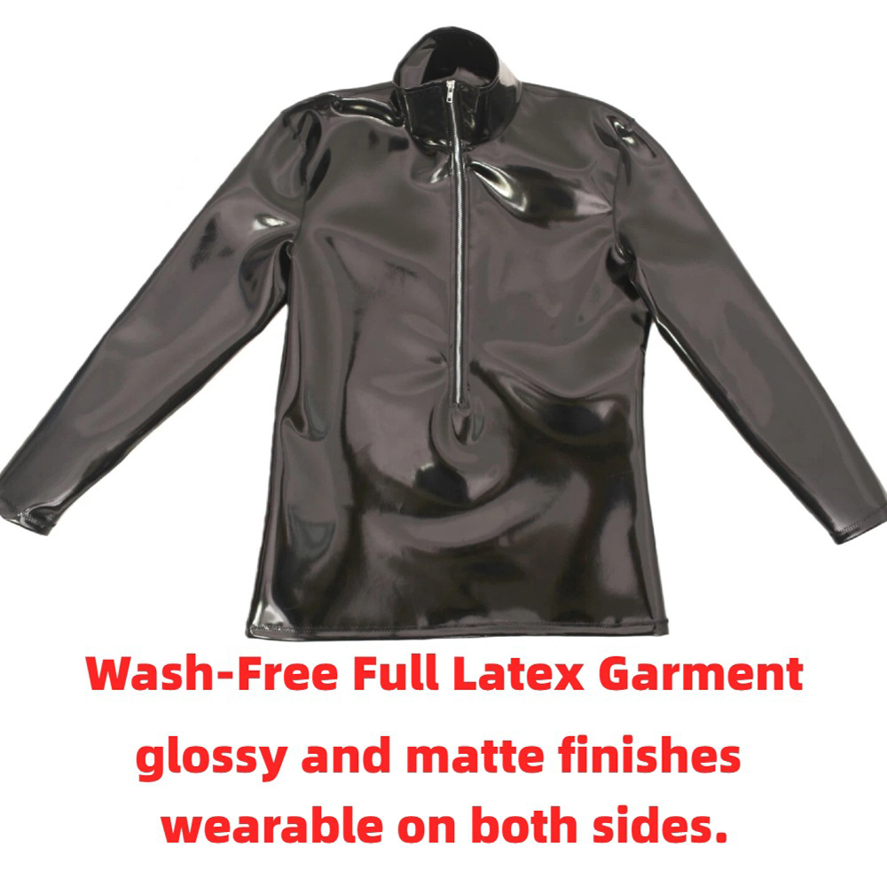 Mens Fashion Casual - Sexy Men PVC Glossy Shiny Long