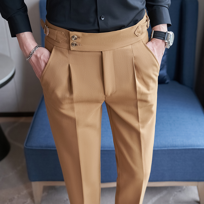 Men'S Fashion Khaki Pants - 2026 New Black Mens Suit Trouser,