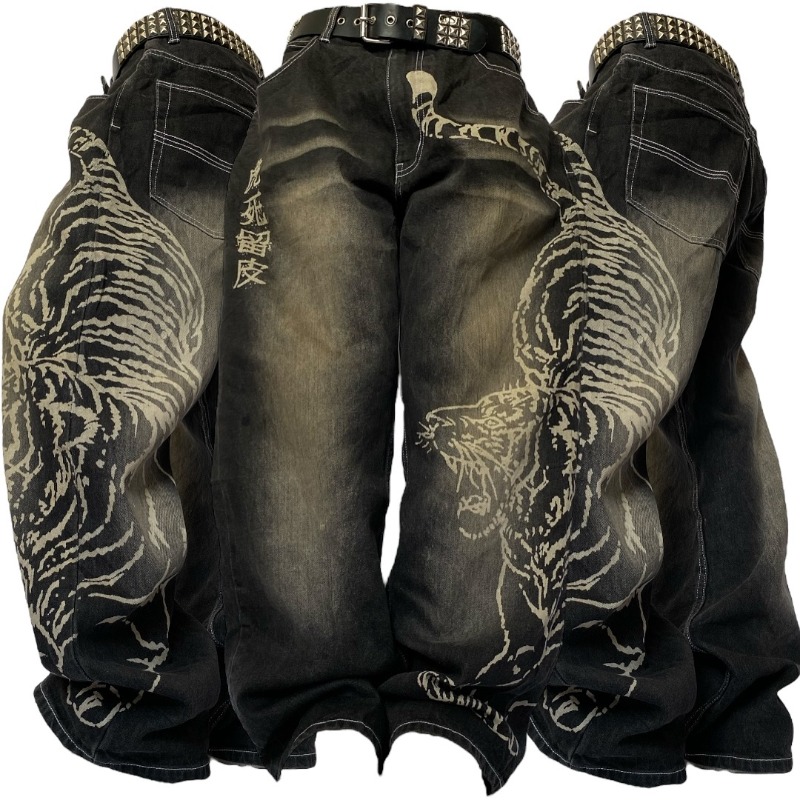 Men'S Fashion Nova Jeans - 2025 Fashion New Oversized Pattern Printing