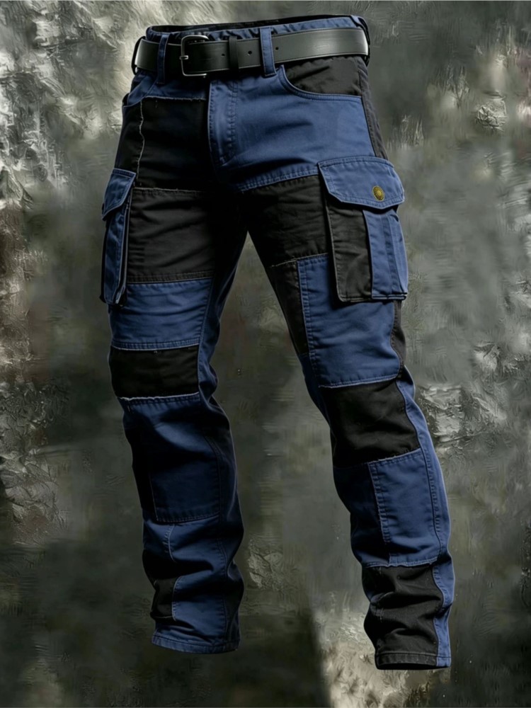 Cotton Men Cargo Pants Khaki C - Men'S Fashion Khaki Pants ulasan dan harga