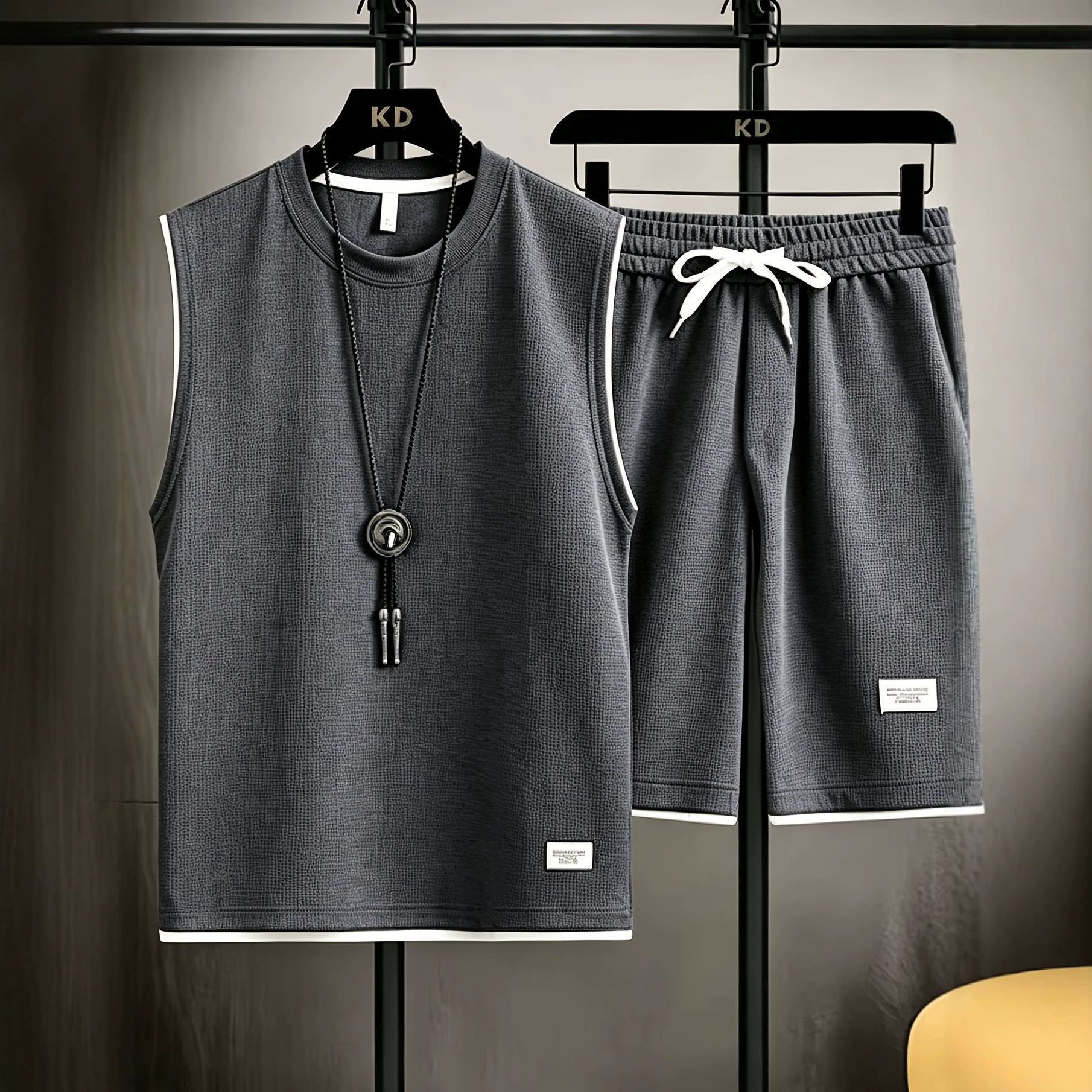 Summer men's vest sets high qu - Mens Fashion Casual ulasan dan harga