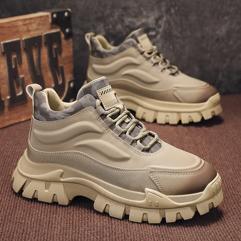 Men's Ankle Boots Fashion Comb - Mens Fashion Combat Boots ulasan dan harga