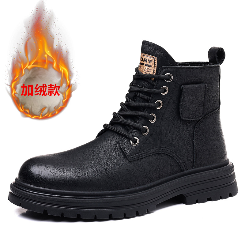 Mens Brown Vintage Leather Com - Mens Fashion Combat Boots ulasan dan harga