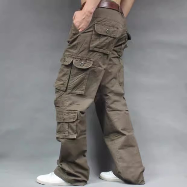 Fashion Casual Cargo Pants Men - Men'S Fashion Khaki Pants ulasan dan harga