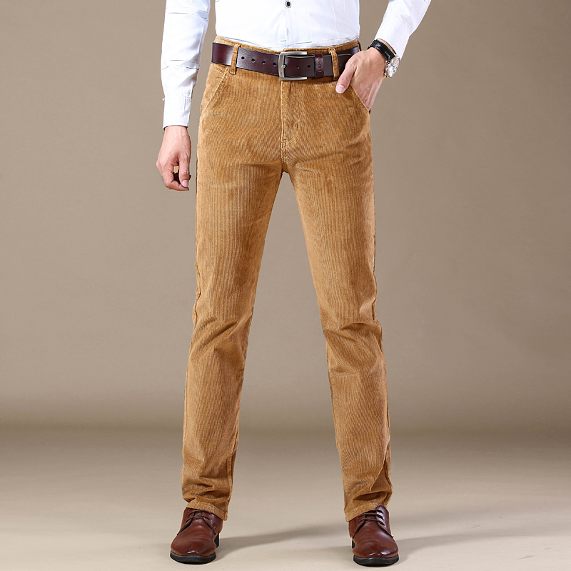 Cotton Corduroy Casual Pants M - Men'S Fashion Khaki Pants ulasan dan harga
