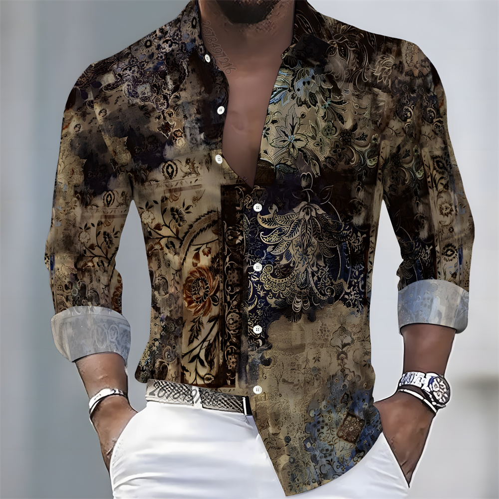 Men's light luxury style print - Mens Fashion Casual ulasan dan harga