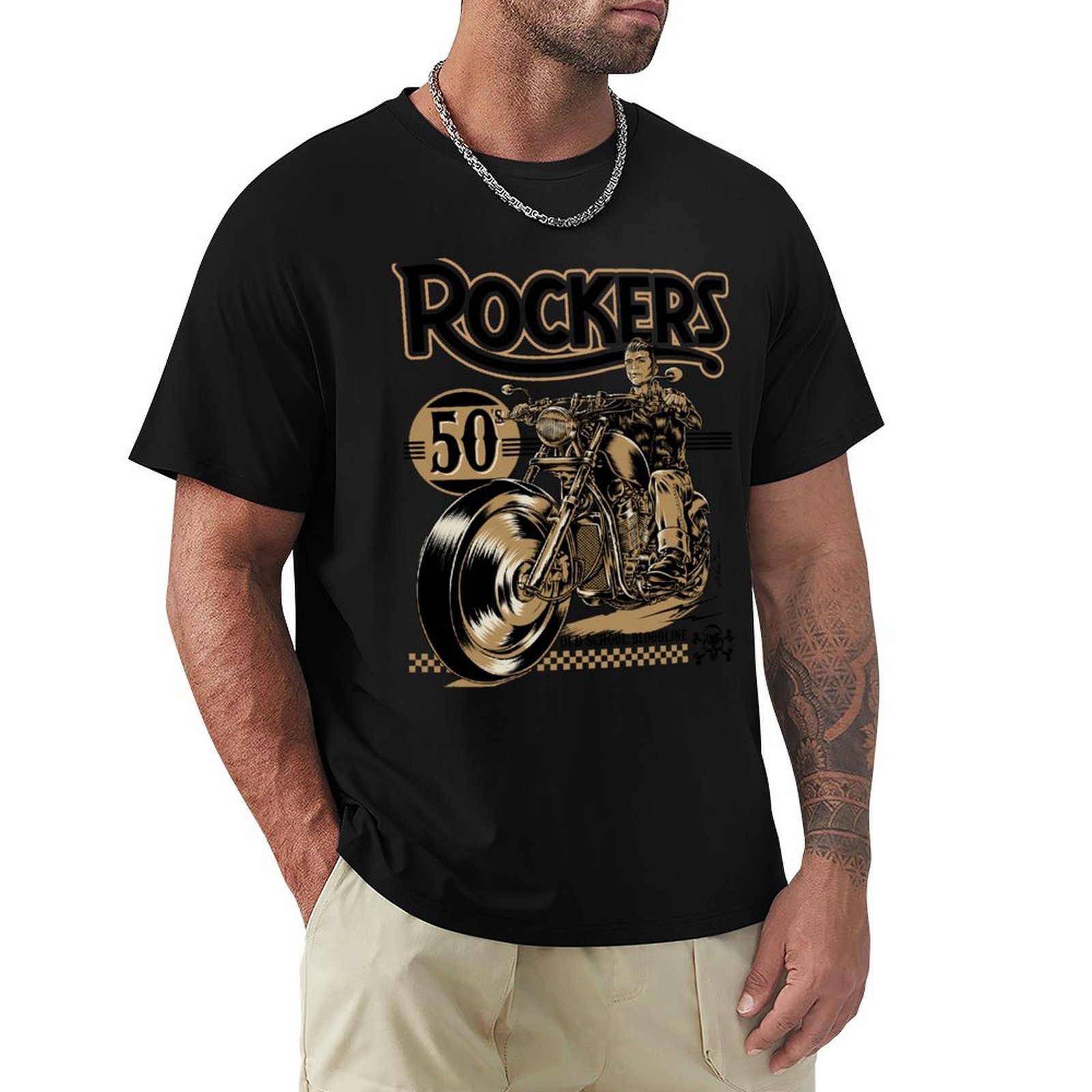Rockers 50s T-Shirt Summer Fas - Mens Fashion In The 50S ulasan dan harga