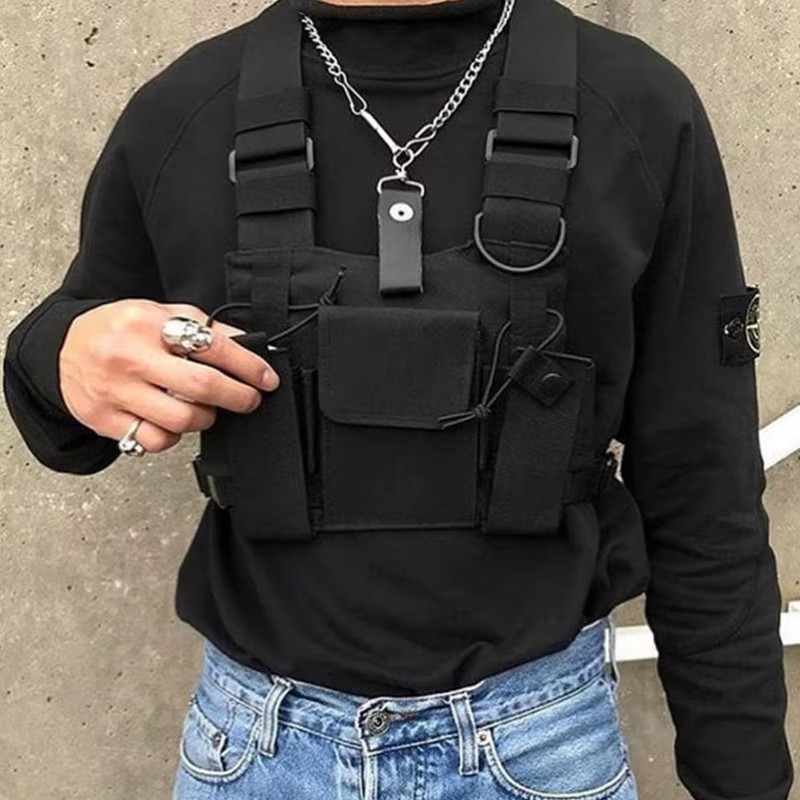Functional Tactical Chest Bag  - Formal Waistcoat Vest ulasan dan harga
