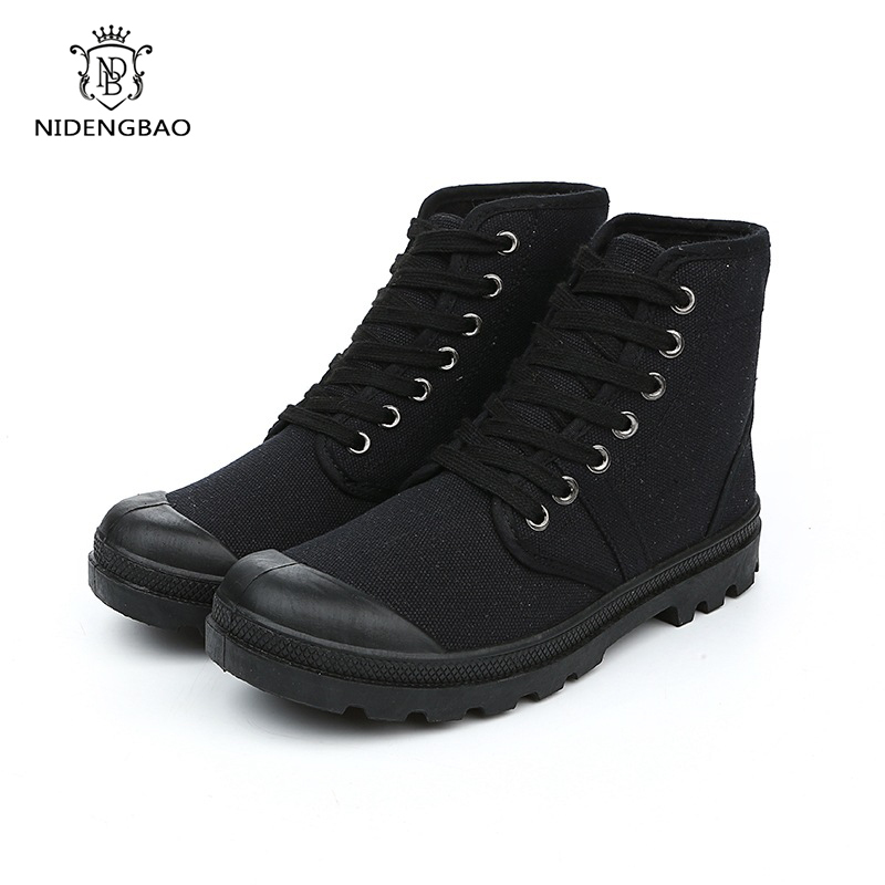 Men Boots New Casual Canvas Sh - Mens Fashion Combat Boots ulasan dan harga