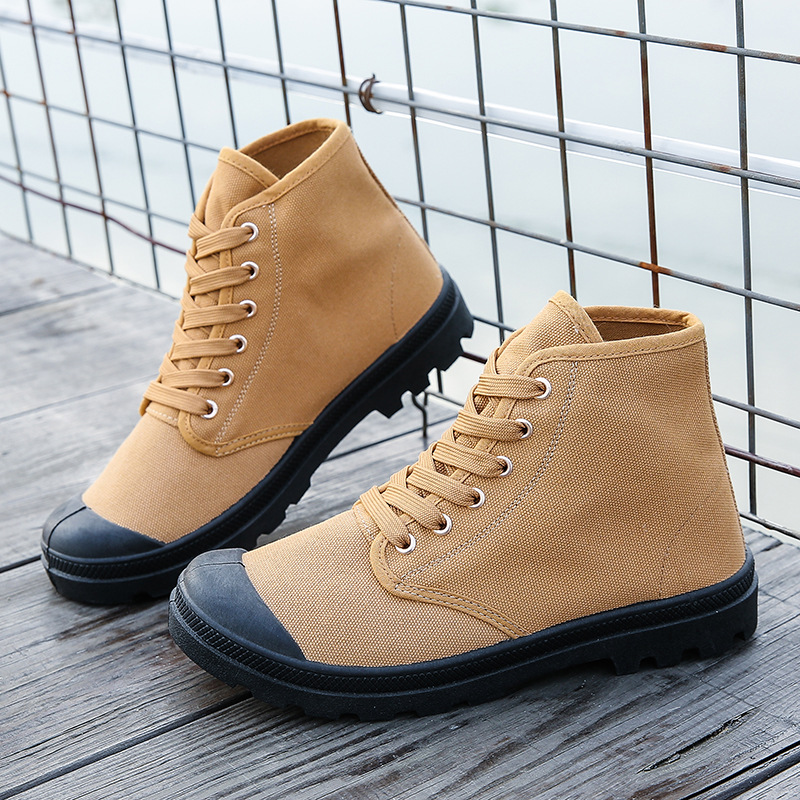Men Boots New Casual Canvas Sh - Mens Fashion Combat Boots ulasan dan harga