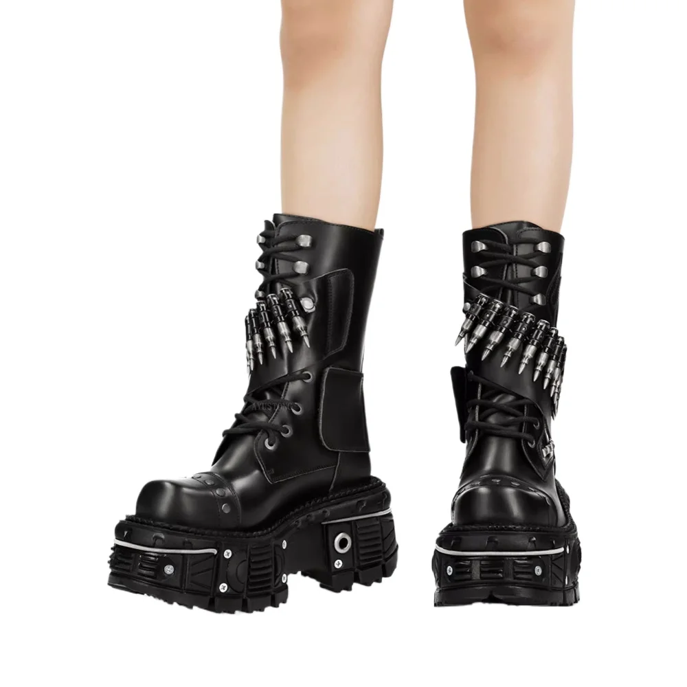 Fashion New Thick Sole Rivet B - Mens Fashion Combat Boots ulasan dan harga