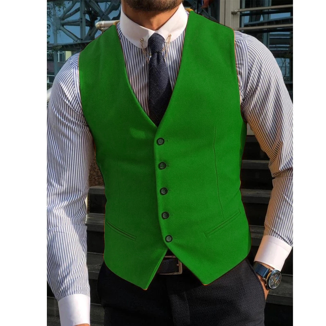Men's Suit Formal V Neck Wool  - Formal Waistcoat Vest ulasan dan harga