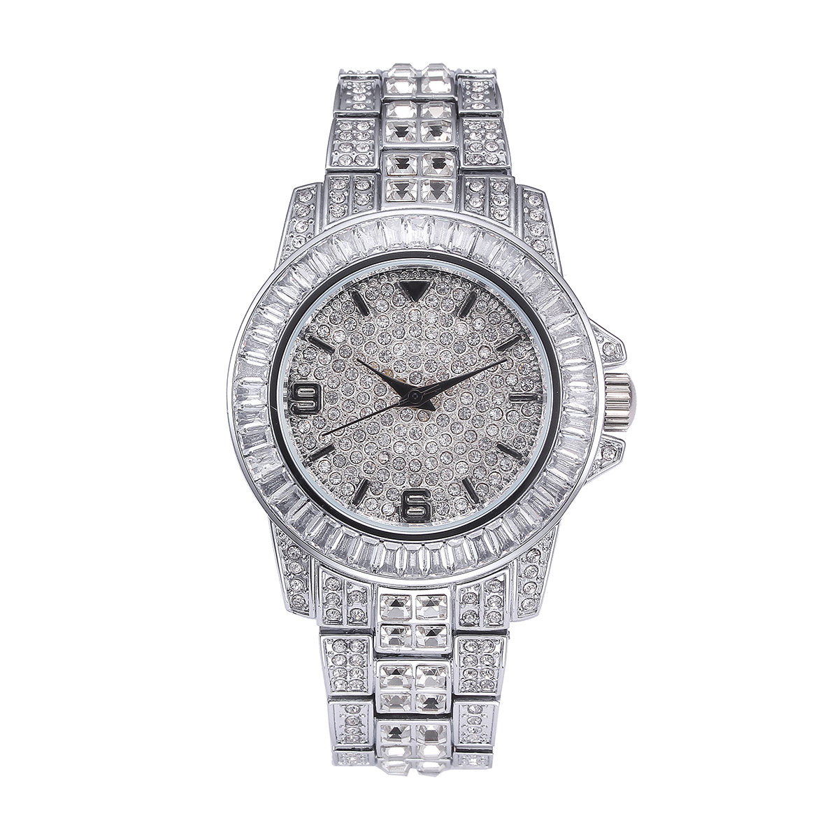 Luxury Full Stone Quartz Watch - Mens Fashion Bracelet ulasan dan harga
