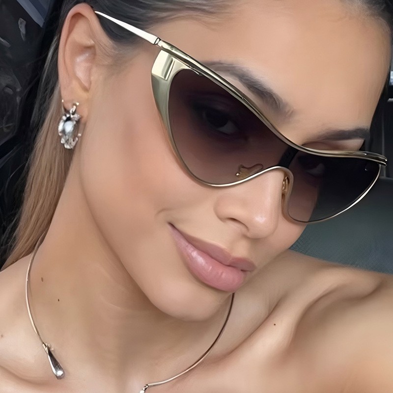 Rimless Y2K Style Sunglasses R - Men'S Fashion Y2K ulasan dan harga