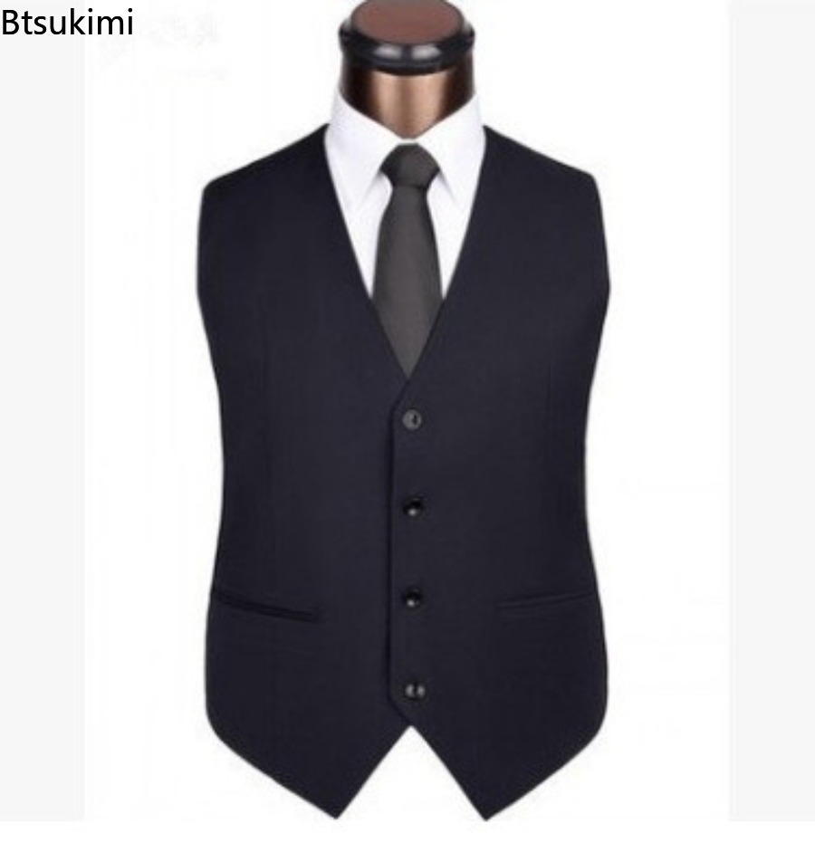 S-6XL Plus Size Men's Korean S - Formal Waistcoat Vest ulasan dan harga