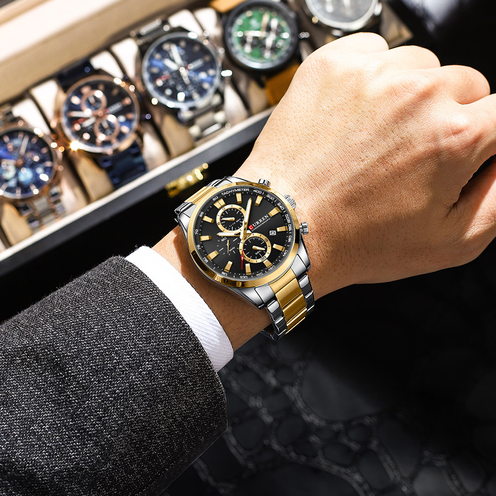 CURREN Casual Quartz Chrono Sp - Mens Fashion Bracelet ulasan dan harga