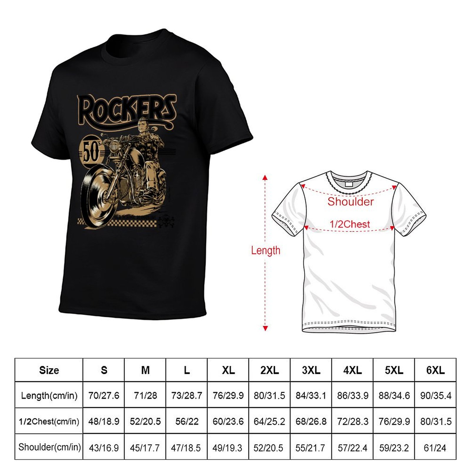 Rockers 50s T-Shirt Fashion Si - Mens Fashion In The 50S ulasan dan harga