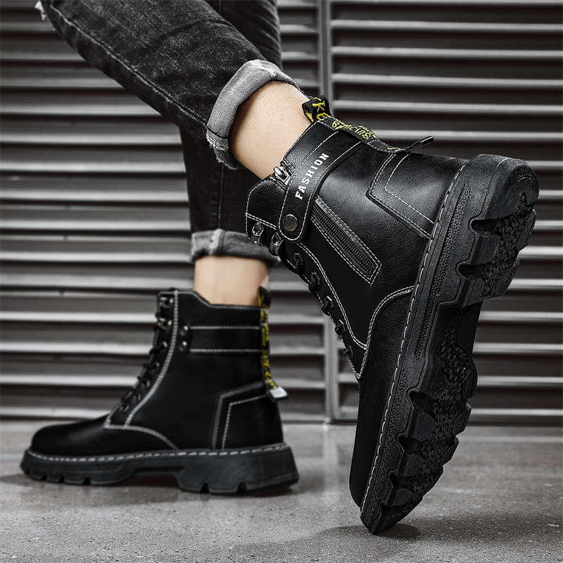 Mens Shoes Fashion Security Bo - Mens Fashion Combat Boots ulasan dan harga