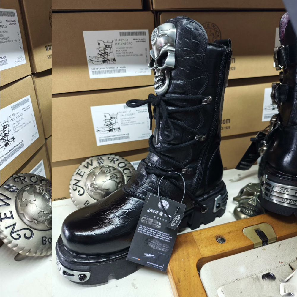 Fashion Genuine Leather Men's  - Mens Fashion Combat Boots ulasan dan harga