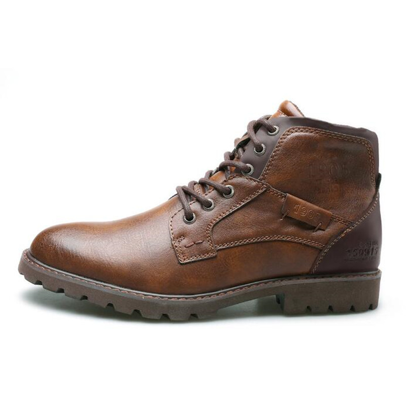 2026 Leather Men Ankle Boots P - Mens Fashion Combat Boots ulasan dan harga