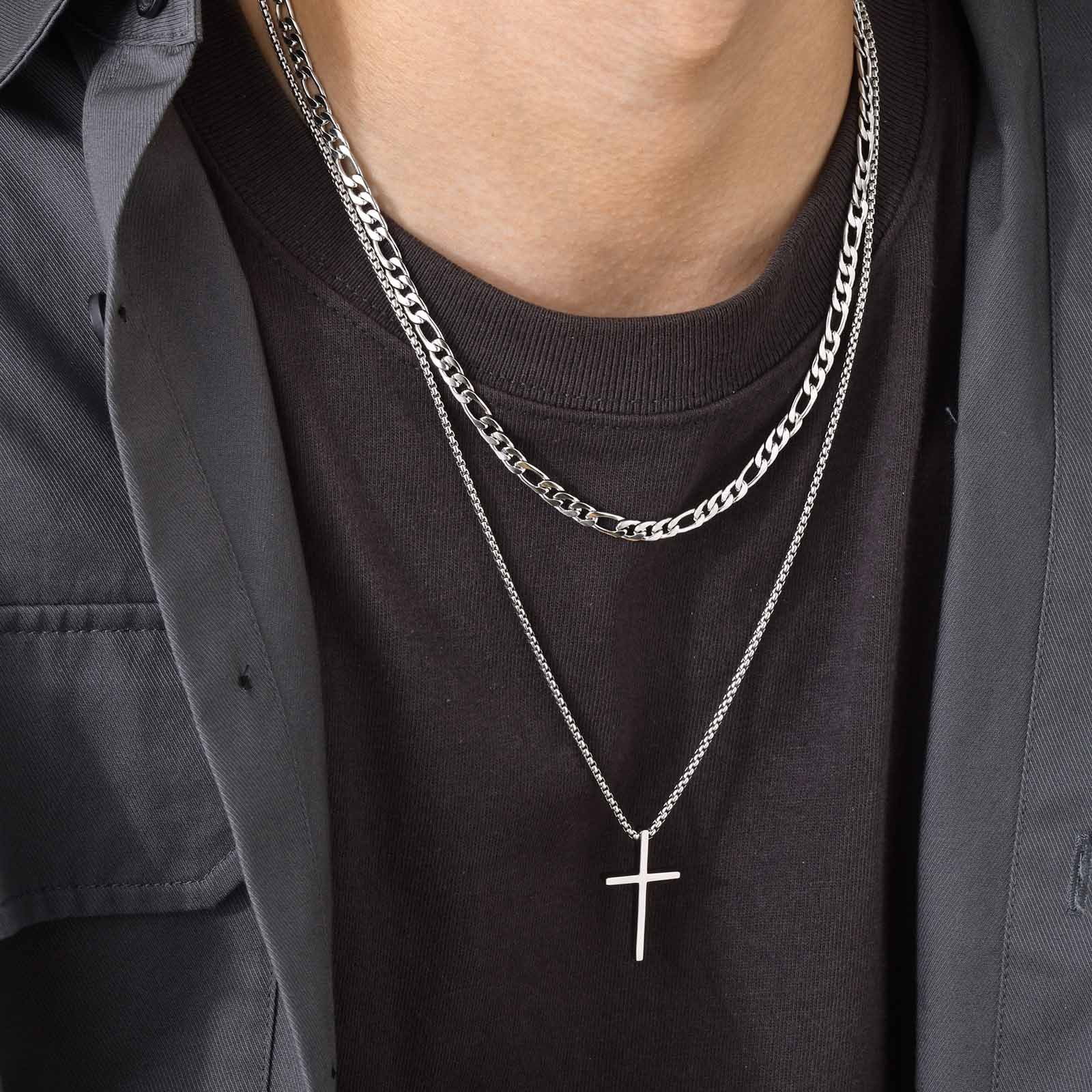 Trendy Cross Necklace for Men  - Mens Fashion In The 50S ulasan dan harga