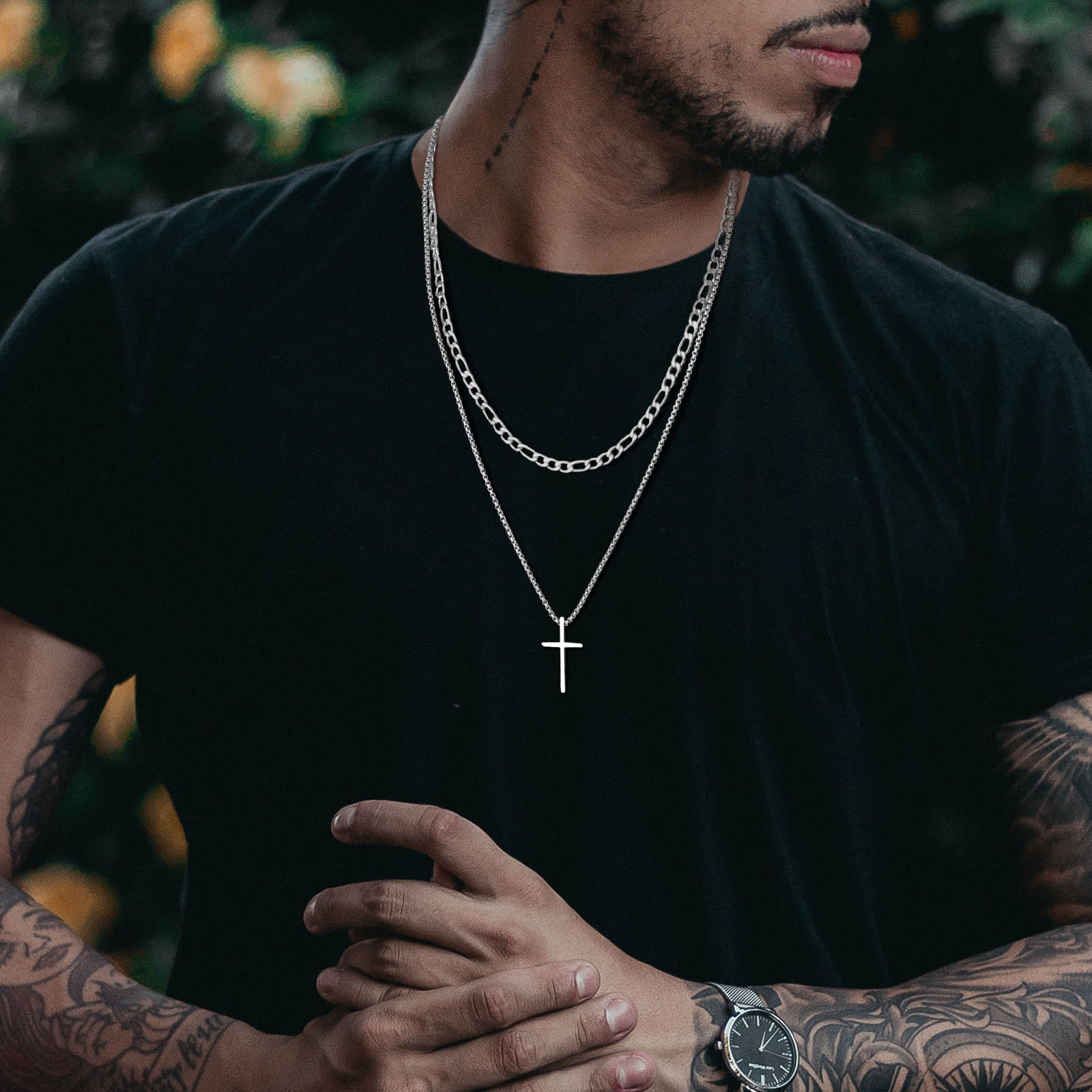 Trendy Cross Necklace for Men  - Mens Fashion In The 50S ulasan dan harga