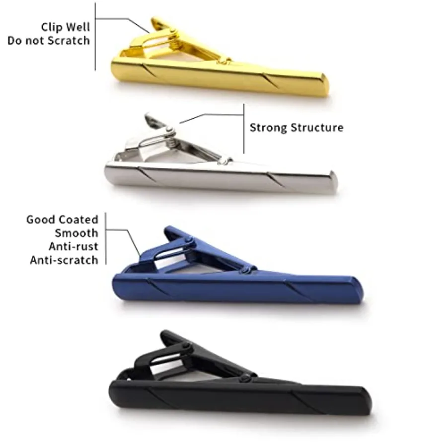 4Pcs Tie Clips For Men Tie Bar - Men'S Fashion Accessories ulasan dan harga