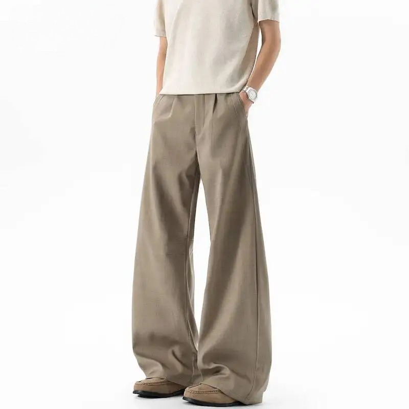 Khaki Vintage Pleated Men's Su - Men'S Fashion Khaki Pants ulasan dan harga
