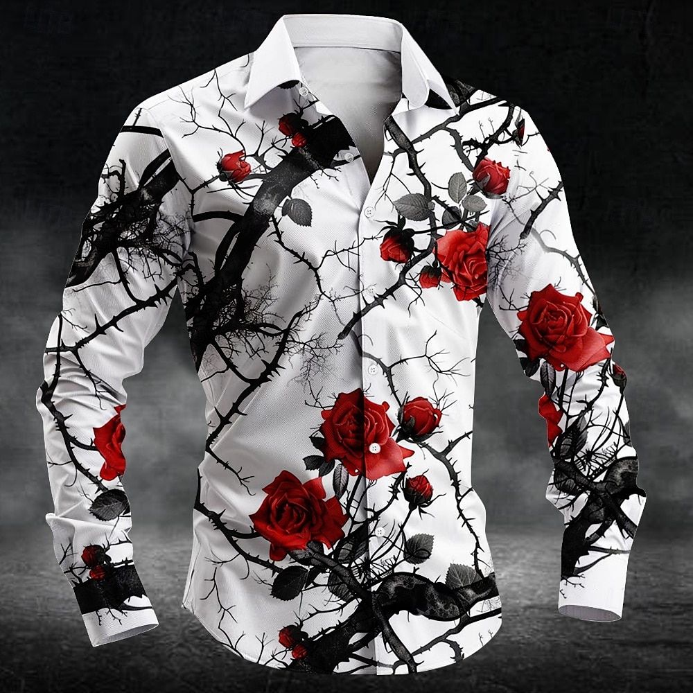Fashion plum blossom pattern 3 - Mens Fashion Casual ulasan dan harga