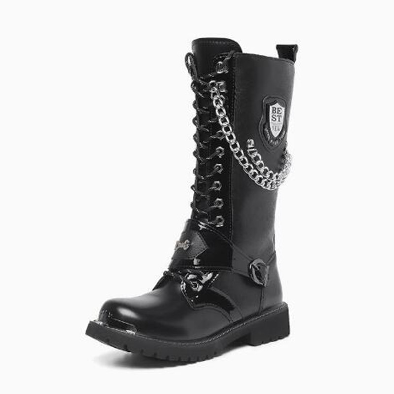 Men Fashion Motorcycle Boots M - Mens Fashion Combat Boots ulasan dan harga