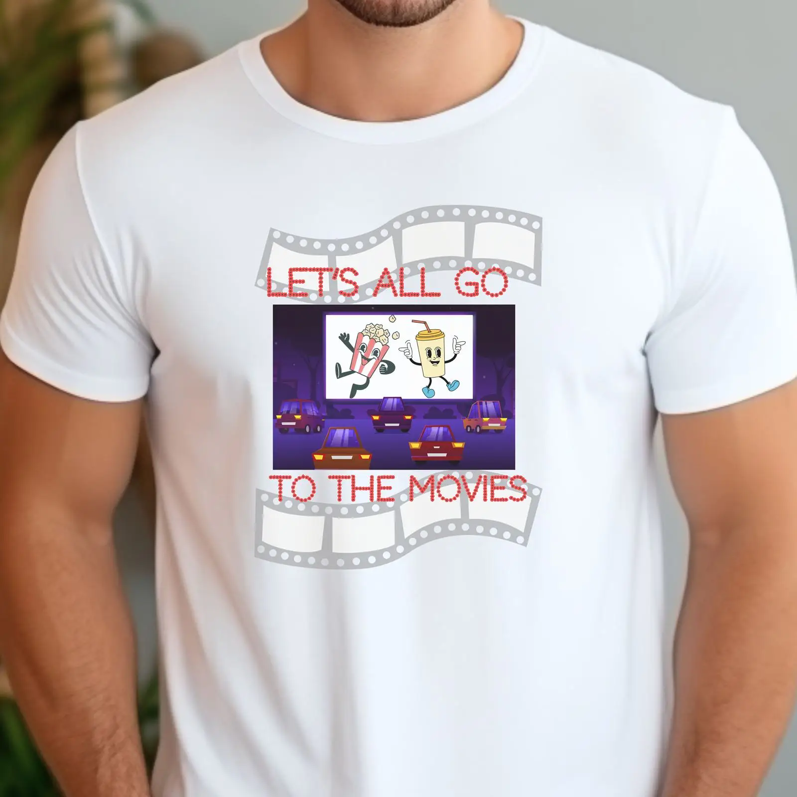 Retro Drive In Movie T Shirt V - Mens Fashion In The 50S ulasan dan harga