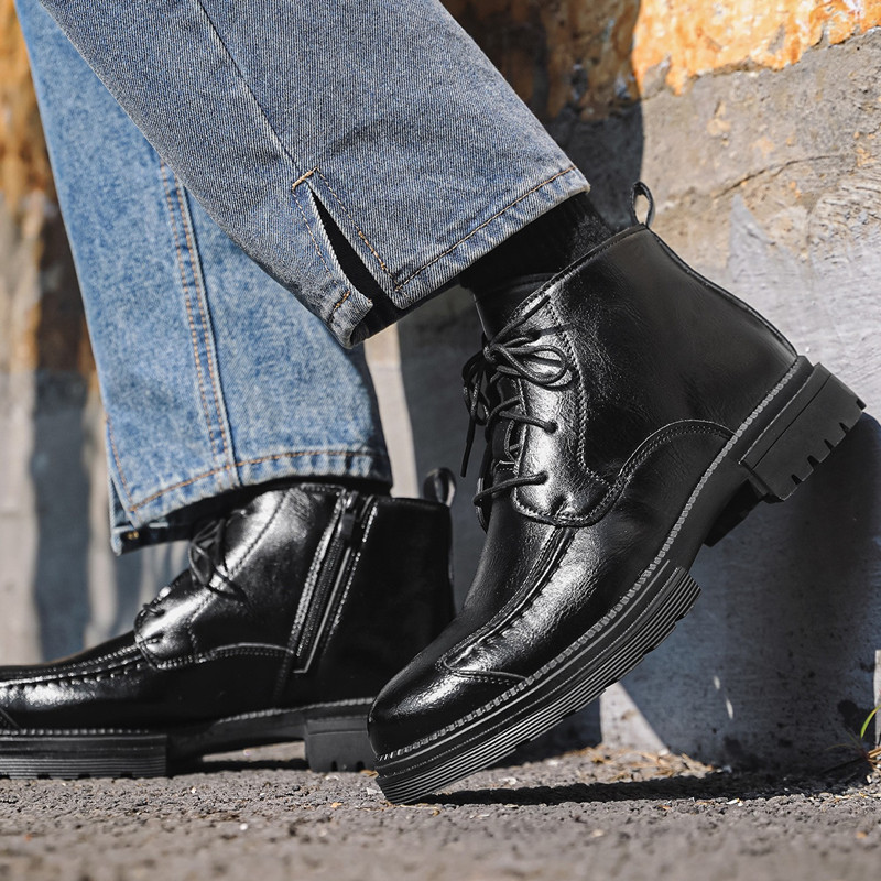 Luxury Designer Men Shoes Retr - Mens Fashion Combat Boots ulasan dan harga